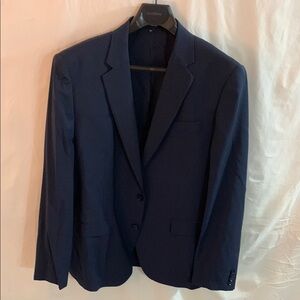Express Navy Sport Coat with Notched Lapels and Textured Fabric